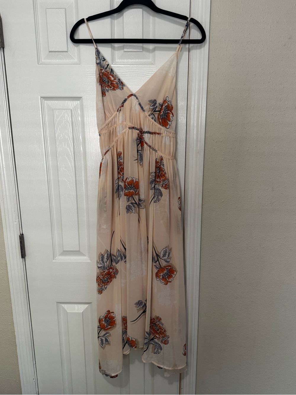 ASTR The Label Peach Sorbet Floral dress